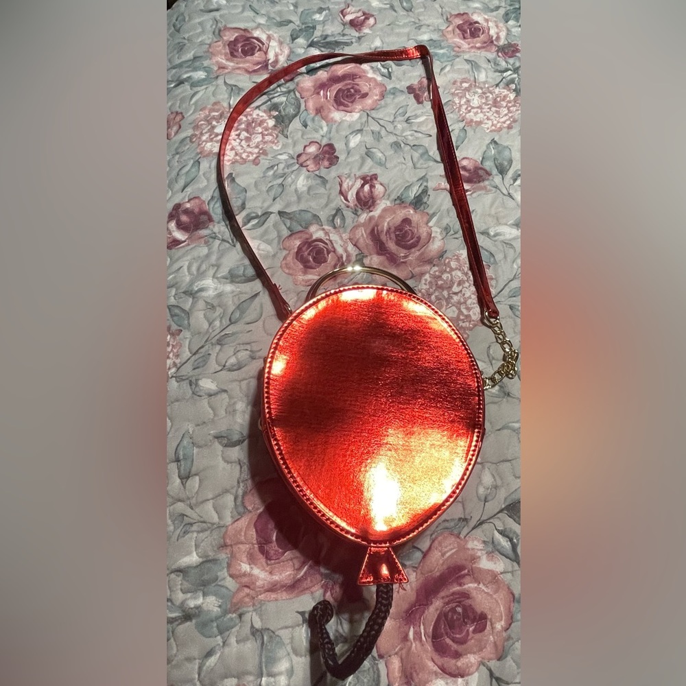Red balloon shaped crossbody bag- purse